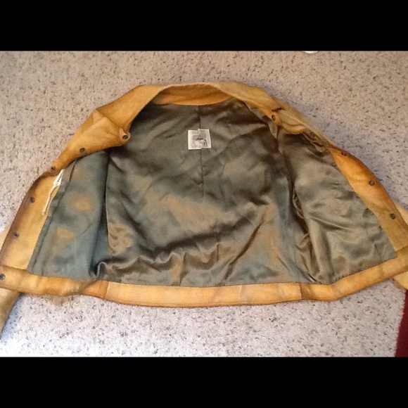 Vintage Adam & Eve 1960s Distressed Leather Western Moto Bomber Jacket Biker Y2K - Picture 4 of 8